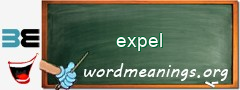 WordMeaning blackboard for expel